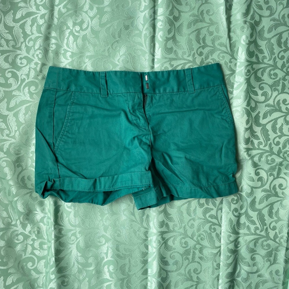 Ann Taylor Loft Teal Blue Green Shorts No Buttons